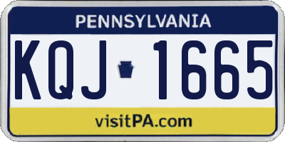 PA license plate KQJ1665
