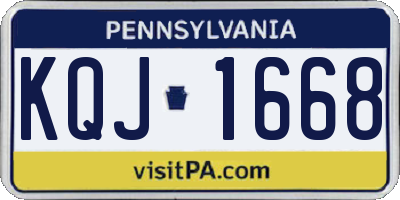 PA license plate KQJ1668