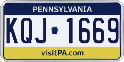 PA license plate KQJ1669