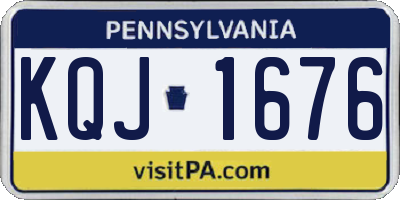 PA license plate KQJ1676