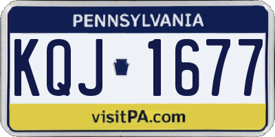 PA license plate KQJ1677