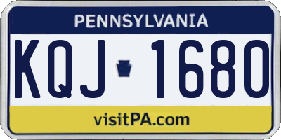PA license plate KQJ1680