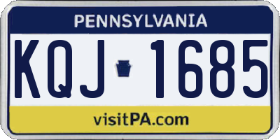 PA license plate KQJ1685