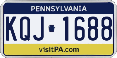 PA license plate KQJ1688