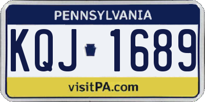 PA license plate KQJ1689