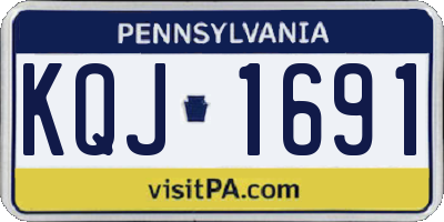 PA license plate KQJ1691