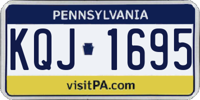 PA license plate KQJ1695