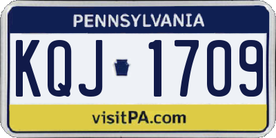 PA license plate KQJ1709