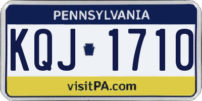 PA license plate KQJ1710
