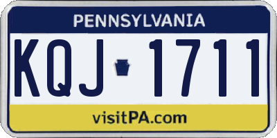 PA license plate KQJ1711