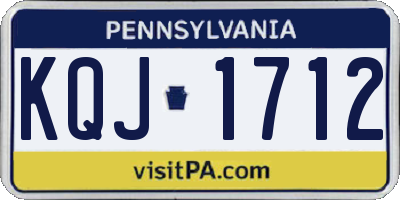 PA license plate KQJ1712