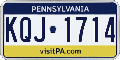 PA license plate KQJ1714