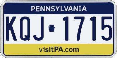 PA license plate KQJ1715