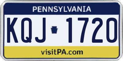 PA license plate KQJ1720