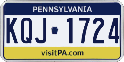 PA license plate KQJ1724