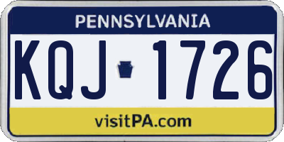PA license plate KQJ1726