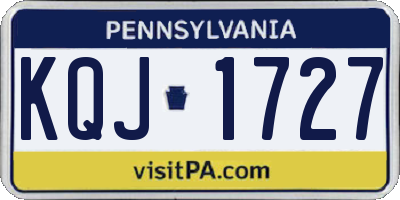 PA license plate KQJ1727