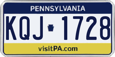 PA license plate KQJ1728