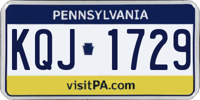 PA license plate KQJ1729