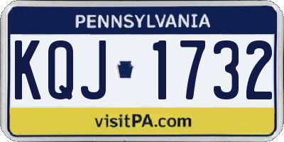 PA license plate KQJ1732