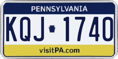 PA license plate KQJ1740