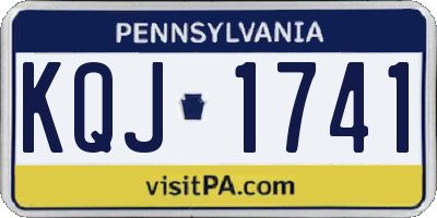 PA license plate KQJ1741