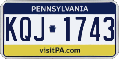 PA license plate KQJ1743