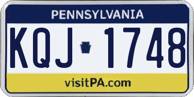 PA license plate KQJ1748