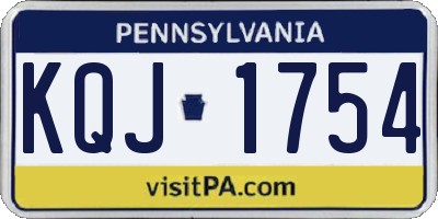 PA license plate KQJ1754