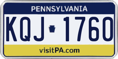 PA license plate KQJ1760