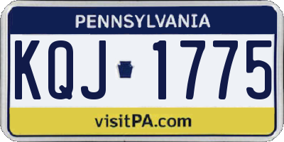 PA license plate KQJ1775