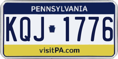 PA license plate KQJ1776