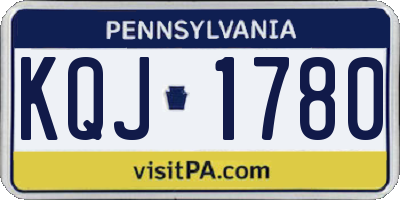 PA license plate KQJ1780