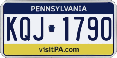 PA license plate KQJ1790