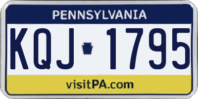 PA license plate KQJ1795