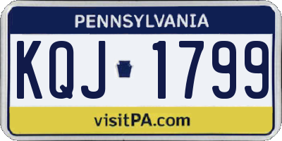 PA license plate KQJ1799