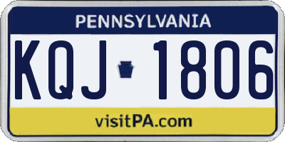 PA license plate KQJ1806