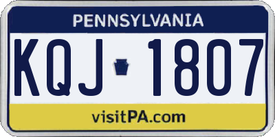 PA license plate KQJ1807