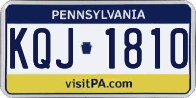 PA license plate KQJ1810