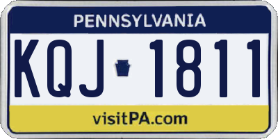 PA license plate KQJ1811