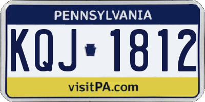 PA license plate KQJ1812