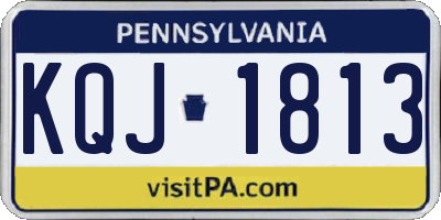 PA license plate KQJ1813