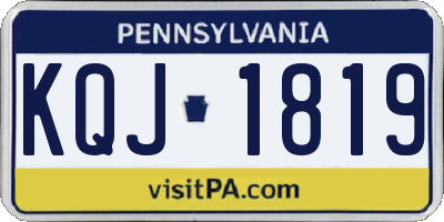 PA license plate KQJ1819
