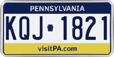 PA license plate KQJ1821