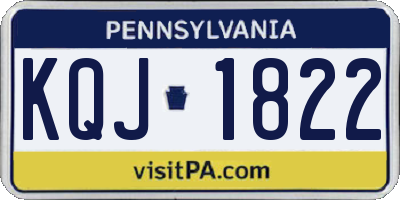 PA license plate KQJ1822