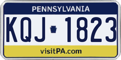 PA license plate KQJ1823