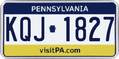 PA license plate KQJ1827