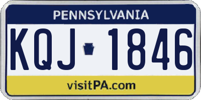 PA license plate KQJ1846