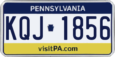 PA license plate KQJ1856
