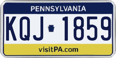PA license plate KQJ1859